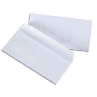 Gpv boîte de 500 enveloppes blanches auto-adhésives 80g format dl