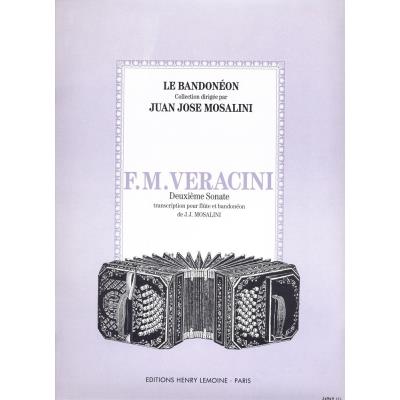 Partitions classique LEMOINE VERACINI FRANCESCO-MARIA - SONATE N°2 - FLUTE, BANDONEON Musique de chambre