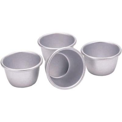 Kitchen Craft Lot De 4 Mini Moules À Pudding Anodisés 7,5 Cm