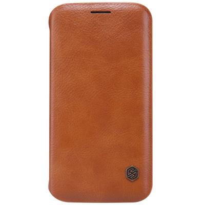 Etui en PU NILLKIN Qin avec portes cartes pour Samsung Galaxy S6 edge G925 - Marron