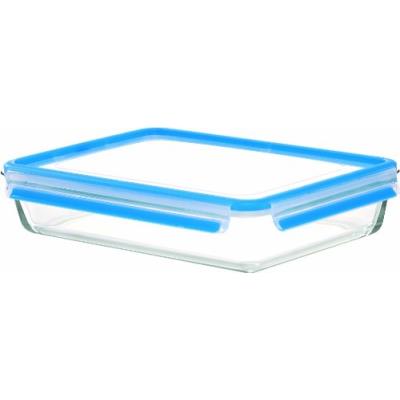Emsa 513922 clip & close boîte alimentaire rectangulaire verre polypropylène tpe 3 l