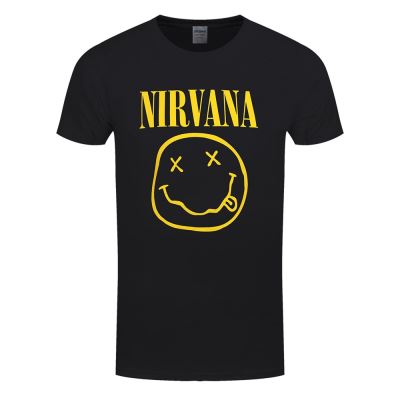 Nirvana T-Shirt Smiley Logo Homme Noir - Taille M