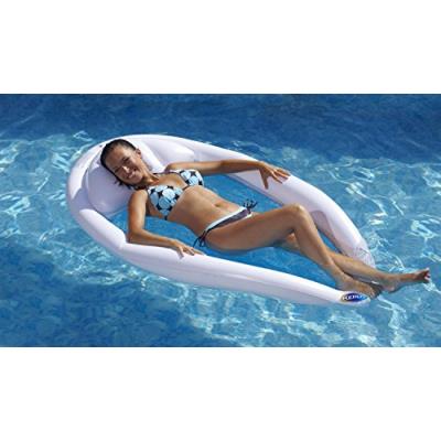 Kerlis 13008 hamac surf matelas gonflable flottant pour piscine blanc