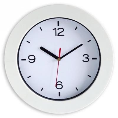 Horloge a piles easyclock 25 cm blanc