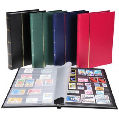 exacompta exacompta album de timbres, 225 x 305 mm, 64 pages, noir noir