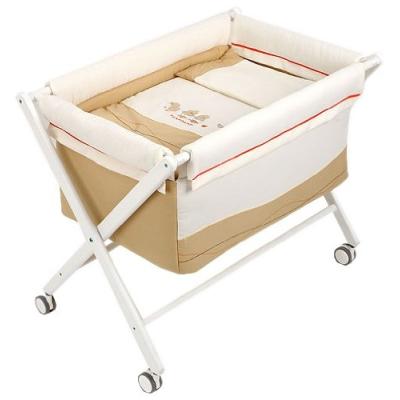 NAF-NAF - 30130 - MINI-BERCEAU COMPLET - BOIS + TEXTILE - BRODÉ CUAK
