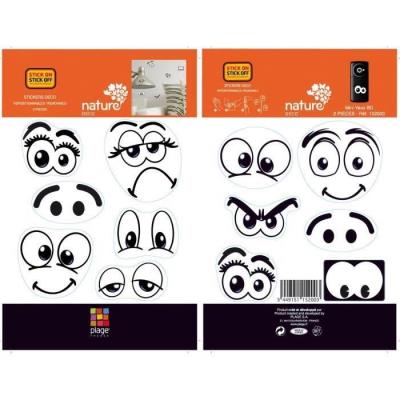 Smiley Stickers Muraux 2Planches 11X10.5 Fdri Deab