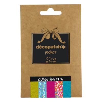 Décopatch - Déco Pocket 5 feuilles 30x40cm - Collection N°6
