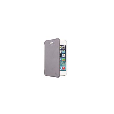Muvit Folio Case - Protection à rabat pour téléphone portable - argent - pour Apple iPhone 5, 5s, SE