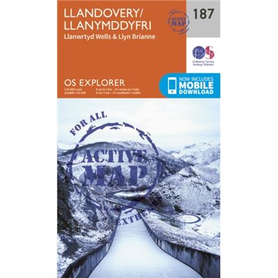 Os Explorer Map Active (187) Llandovery, Llanwrtyd Wells And Llyn Brianne (Os Explorer Active Map) (Map)