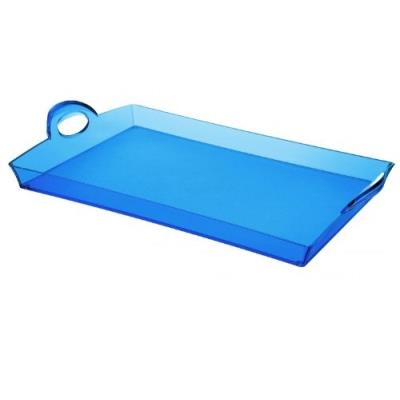 Guzzini 21280176 plateau rectangulaire bleu méditerranée 8,7 x 54 x 33,5 cm