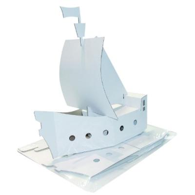 Kreul - bateau pirates joypac, carton ondulé à décorer