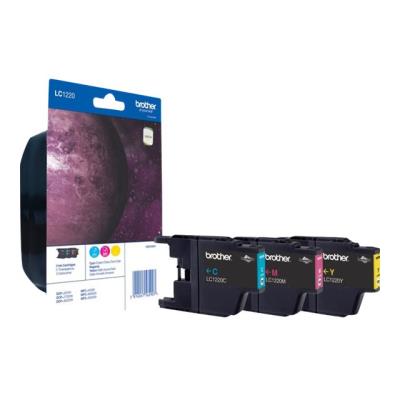 Brother LC1220 Rainbow Blisterfarbtintenset - geel, cyaan, magenta - origineel - inktcartridge