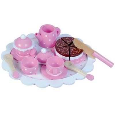 Dinette jouet en bois 18 pcs Plateau de thé Enfant 3 ans +