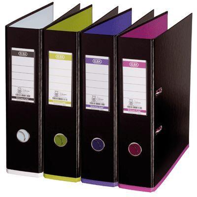 Classeurs à levier Mycolour - dos 80 mm - Coloris noir - Lot de 10