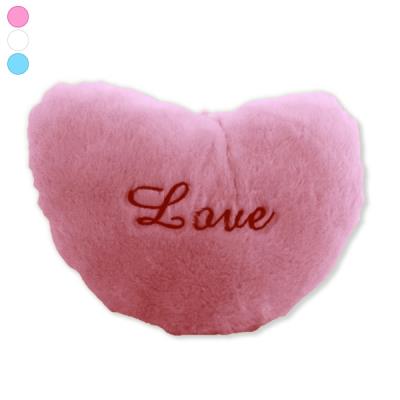 Coussin lumineux à leds forme coeur oreiller bleu