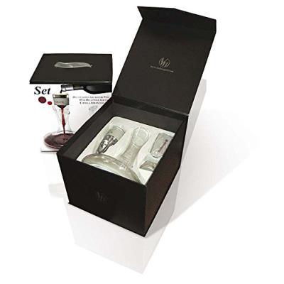 Vin bouquet fia 007 - set coffret cadeau, avec aérateur instantané, décanteur, base et étui en velours