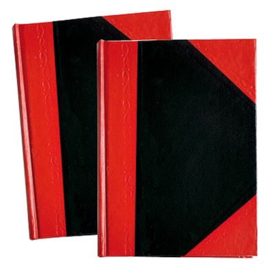 Cahier Couverture rigide A6 Noir / Rouge