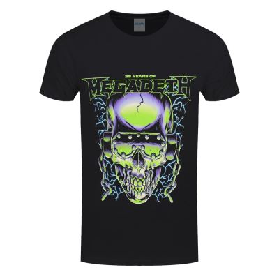 Megadeth T-Shirt 35 Years Headphones Skull Homme Noir - Taille S