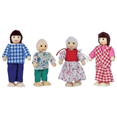 Eichhorn - set de poupées famille (en bois et tissu) - ref. 10 000 2500
