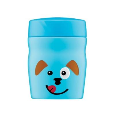 ALFI 0637103035 BOÎTE DE CONSERVATION ALIMENTAIRE ISOTHERME EN ACIER INOXYDABLE BLEU AVEC MOTIF CHIEN 0,35 L