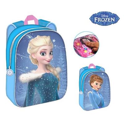 La Reine des Neiges Sac à dos paillettes réversible 30x26