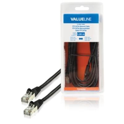 Câble réseau ftp cat5e à connecteur rj45 mâle vers rj45 mâle 5,00 m noir valueline