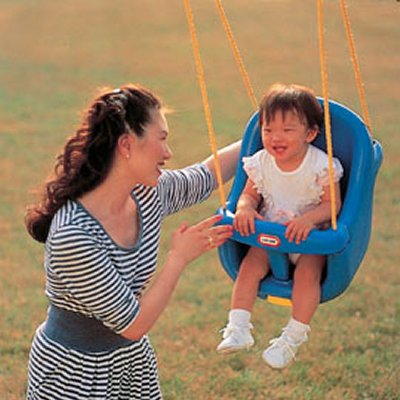 Little Tikes - Balançoire bleue à dossier haut