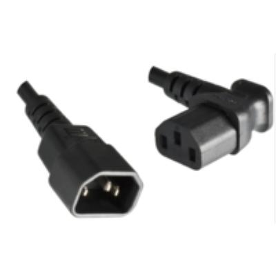 Power cord 1.8m extension c13-c14, angled, black. 0.75 mm² microconnect pe040618a
