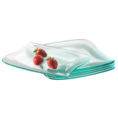 VERSO 922263 ASSIETTE DESSERT EN VERRE 21 X 20 CM 6 PIÈCES LA MUSICA