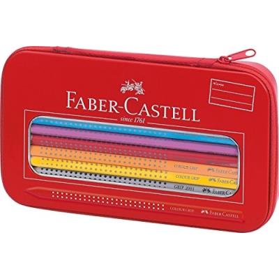 Faber-castell colour grip 112450 fois 18 pièces avec dessin et taille-crayon