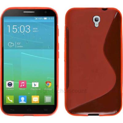 Housse etui coque pochette silicone gel fine pour Alcatel One Touch Idol 2S 6050 - ROUGE