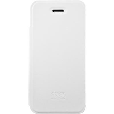 Etui folio colorblock blanc pour iphone 5 5s avec emplacement pour carte