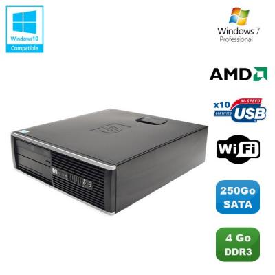 Pc hp compaq 6005 pro sff amd phenom ii x2 3ghz 4go 250go wifi graveur w7 pro