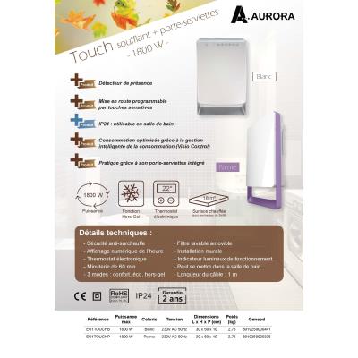 Radiateur soufflant fixe mauve TOUCH