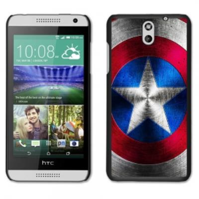 Coque noire pour HTC Desire 610 motif bouclier aux couleurs de l amérique