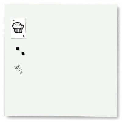 Franken glas-magnettafel, (b)450 x (h)450 mm, weiá magnetisch, beschriftbar, rahmenlos, oberflche: glas 2-fach nutzen: magnetta