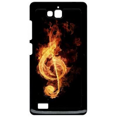 Coque huawei honor 3c et 3c 4g clef de sol en feu