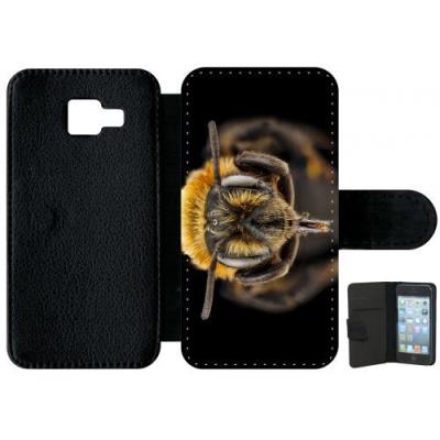 Etui samsung galaxy a3 2016 macro tete d'abeille sur fond noir