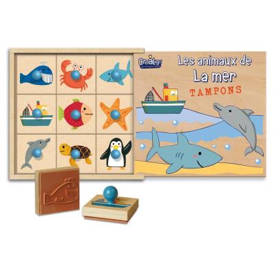 Coffret de 9 tampons Crea lign les animaux de la mer