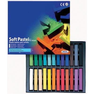 Craies Pastel Sec Carre Assorti - Boite De 24
