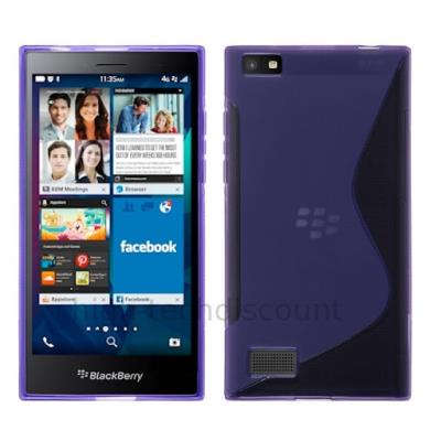 Housse etui coque pochette silicone gel fine pour Blackberry Leap  - MAUVE