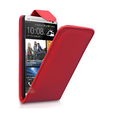 Etui à rabat rouge HTC One avec fermeture magnétique