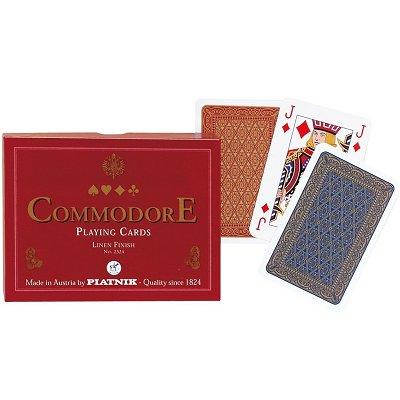 Jeu de cartes - Coffret de 2 x 55 cartes : Commodore rouge