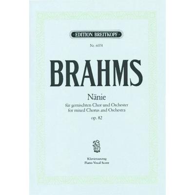 Partitions classique EDITION BREITKOPF BRAHMS J. - NANIE OP. 82 - CHANT, CHOEUR, PIANO Choeur et ensemble vocal