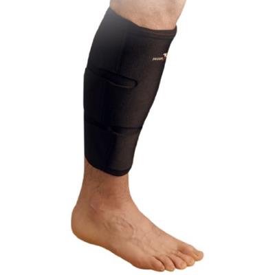Precision training neoprene calf shin wrap - black red, large x-large