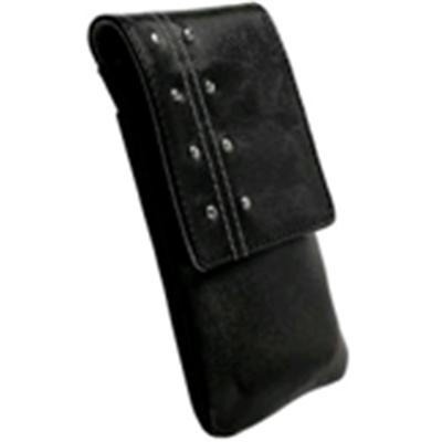 Krusell Kalix Mobile Case - Beschermhoes voor mobiele telefoon - leer - zwart
