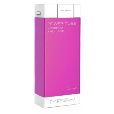 Mipow PowerTube 5200 Batterie de sauvegarde 5200 mAh 3,7 V Rose