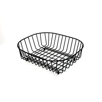Panier d'évier à revêtement plastique noir