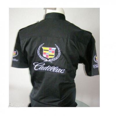 chemise cadillac logo chemisette noire homme S au 6xl